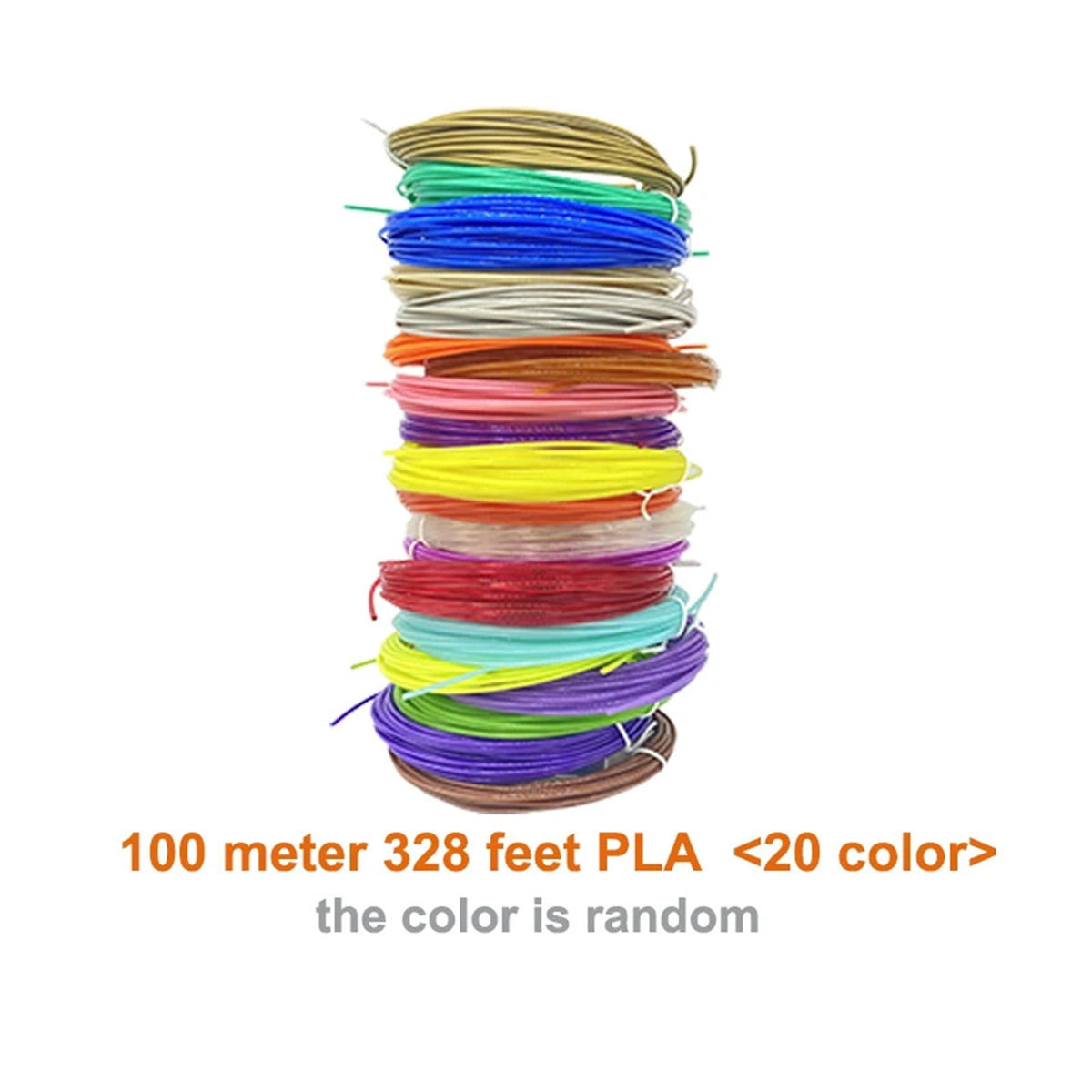 9 50 100 200 Meters PLA Filament For 3D Pen Printer Multi Colors 1.75mm PLA 3D Print Material