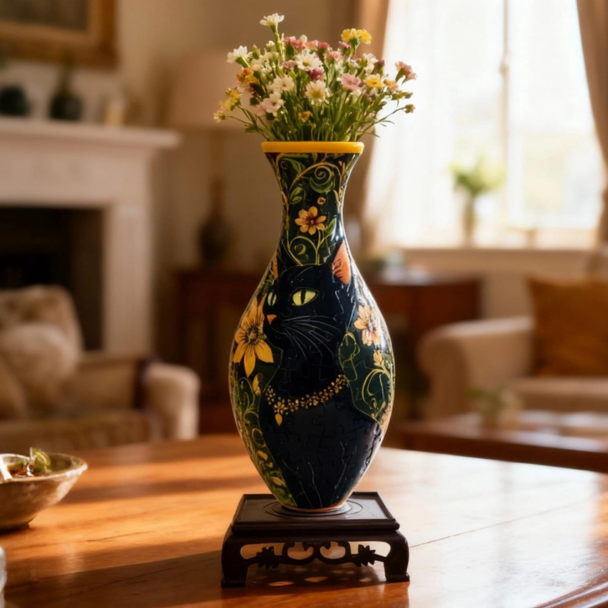 3D Puzzle Vase for Adults, Creative Vase Puzzle for Flowers(Secret Butterfly)