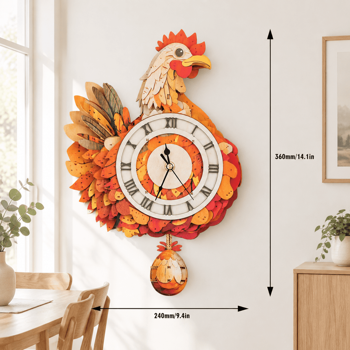 Butterfly Clock 3D Wooden Puzzle Clock DIY Mechanical Craft Kit for Adults Teens