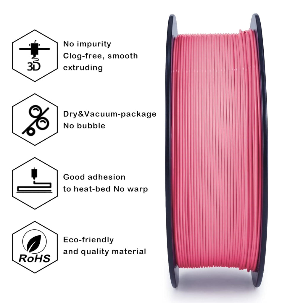 Ziro 3D PLA PRO Filament, 1.75mm 1kg, Metallic Silver