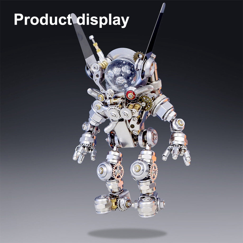 3D Metal Puzzle With Bright Eyes And 422+ PCS, Steampunk Mechanical Model Kit With DIY Assembly, Home Display Desk Decor For Adult Collectors And Creative Gifts