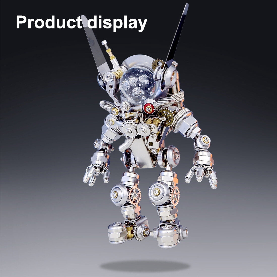 3D Metal Puzzle With Bright Eyes And 422+ PCS, Steampunk Mechanical Model Kit With DIY Assembly, Home Display Desk Decor For Adult Collectors And Creative Gifts