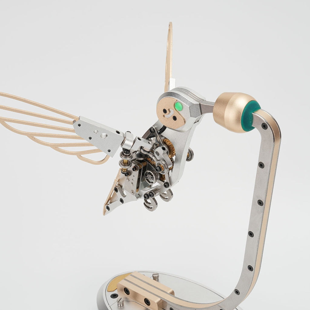 Hummingbird 3D Metal Puzzle for Adults, Mechanical Dynamic Bird Metal Model Kit with Transmission Mechanism, DIY Assembly Bionic Bird 3D Puzzle Jigsaw Animal, Semi-Finished