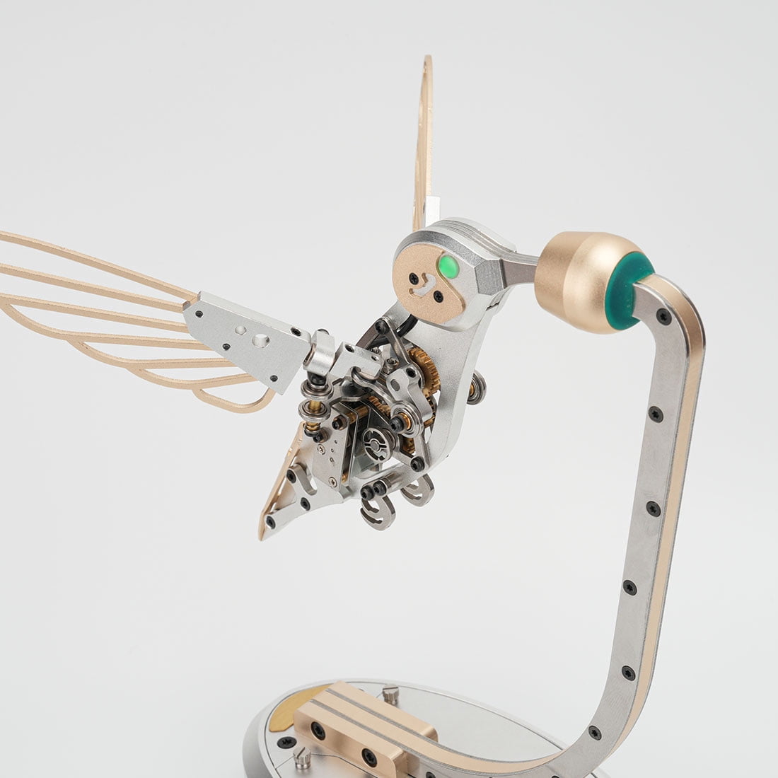 Hummingbird 3D Metal Puzzle for Adults, Mechanical Dynamic Bird Metal Model Kit with Transmission Mechanism, DIY Assembly Bionic Bird 3D Puzzle Jigsaw Animal, Semi-Finished