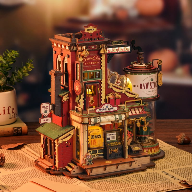 ROKR 3D Jigsaw Wooden Puzzle Dream Gift Magic Factory Model Kit for Adults & Kids Xmas Gift Toys