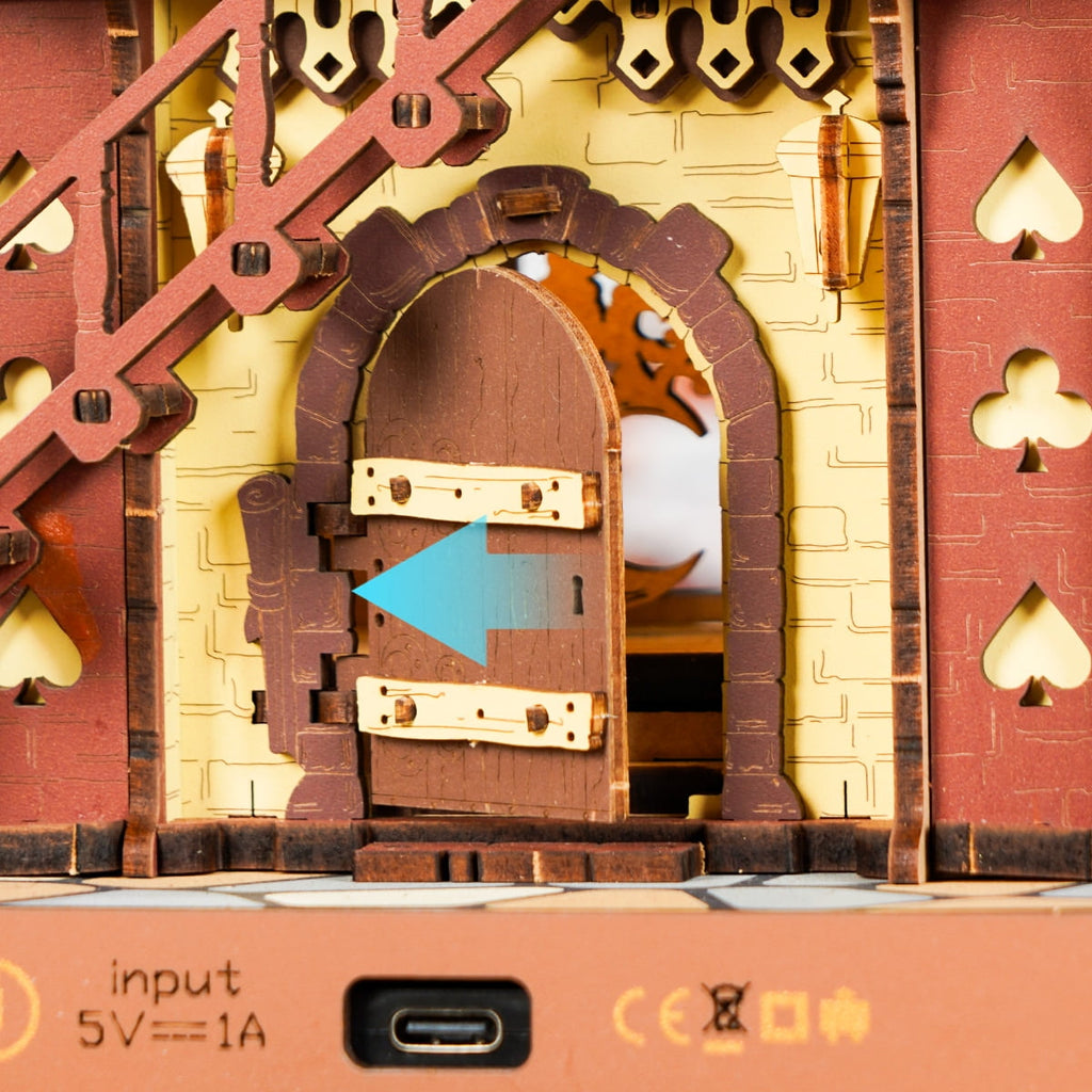 ROKR Cuckoo Clock 3D Wooden Puzzle Kit, Mechanical Clock Model with Moving Pendulum and LED Light, Colorful DIY Craft Decor Xmas Gift Toy for Adults