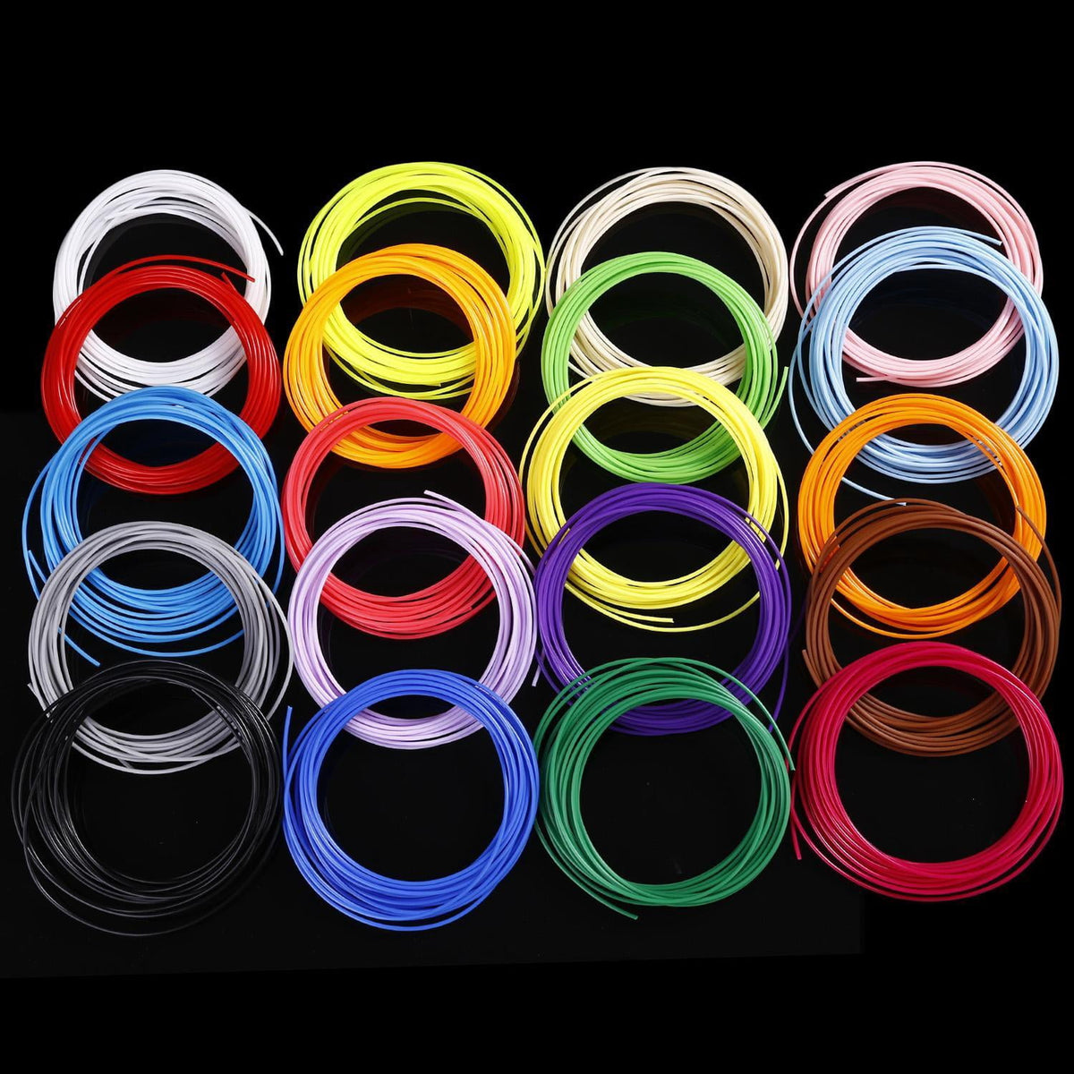 20pcs 1.75mm 5m Printing Filament ABS Modeling For 3D Printer Pen Drawing BETT