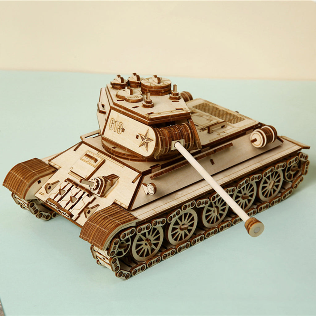 Tank Model Toy 661 piecs 3D Wooden Puzzle for Adult Best Gift Building Jigsaw