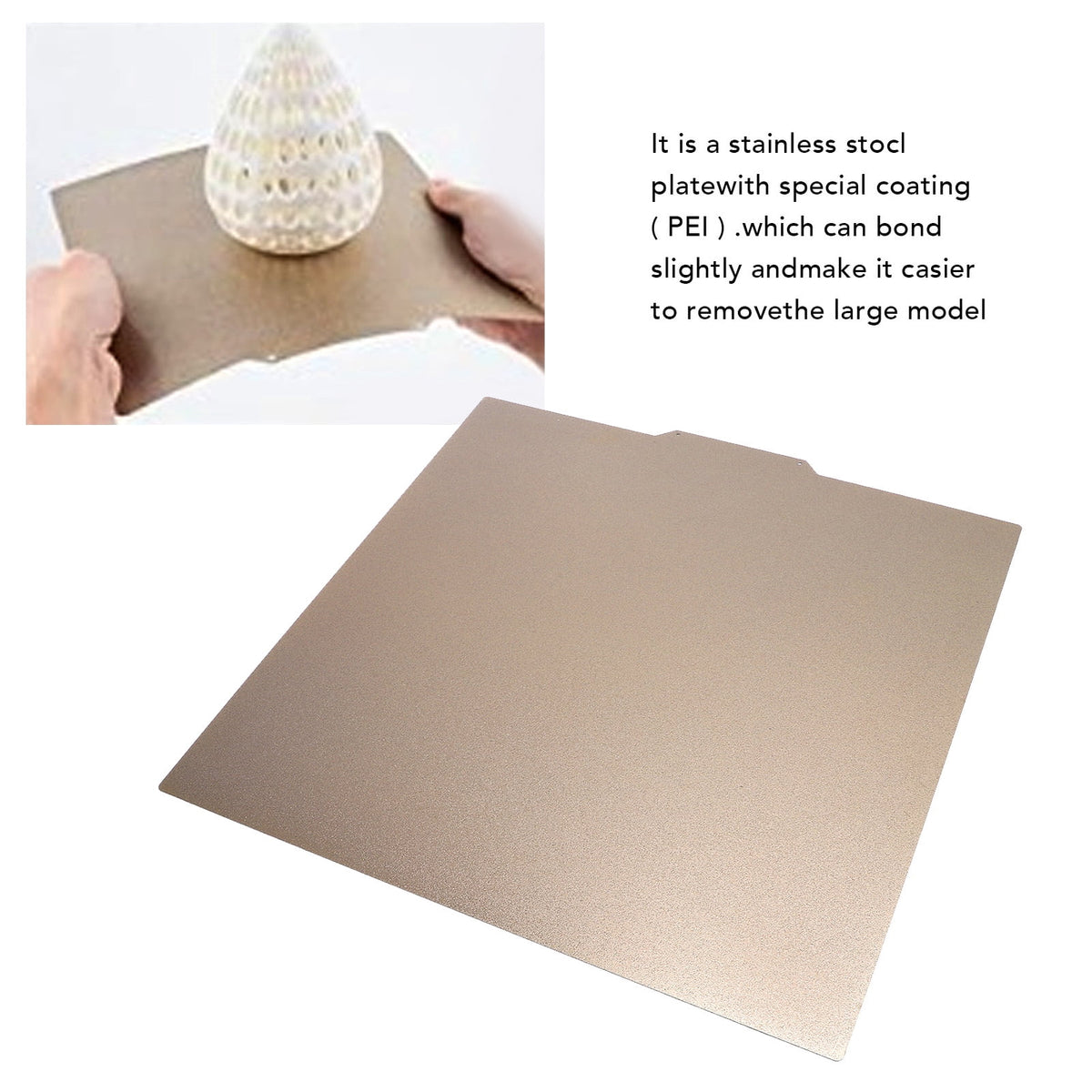 Premium 3D Printer Build Plate Textured and Smooth PEI Sheet Double Sided Print Bed 13 inches / 330.2 mm