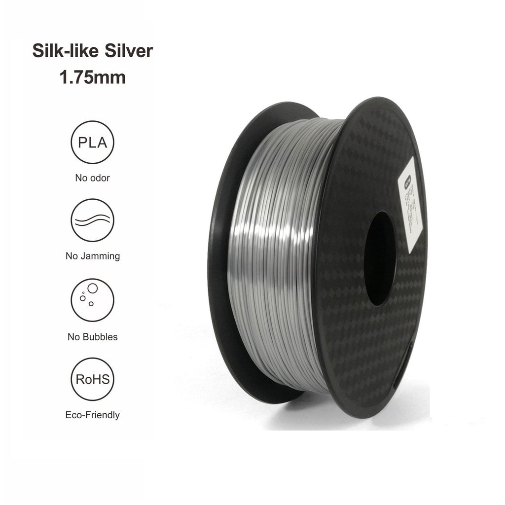 3D Printer Silk PLA Filament 1.75mm 1Kg Filaments Silky 3D Pen Printing Materials Shiny Metallic for 3d Print