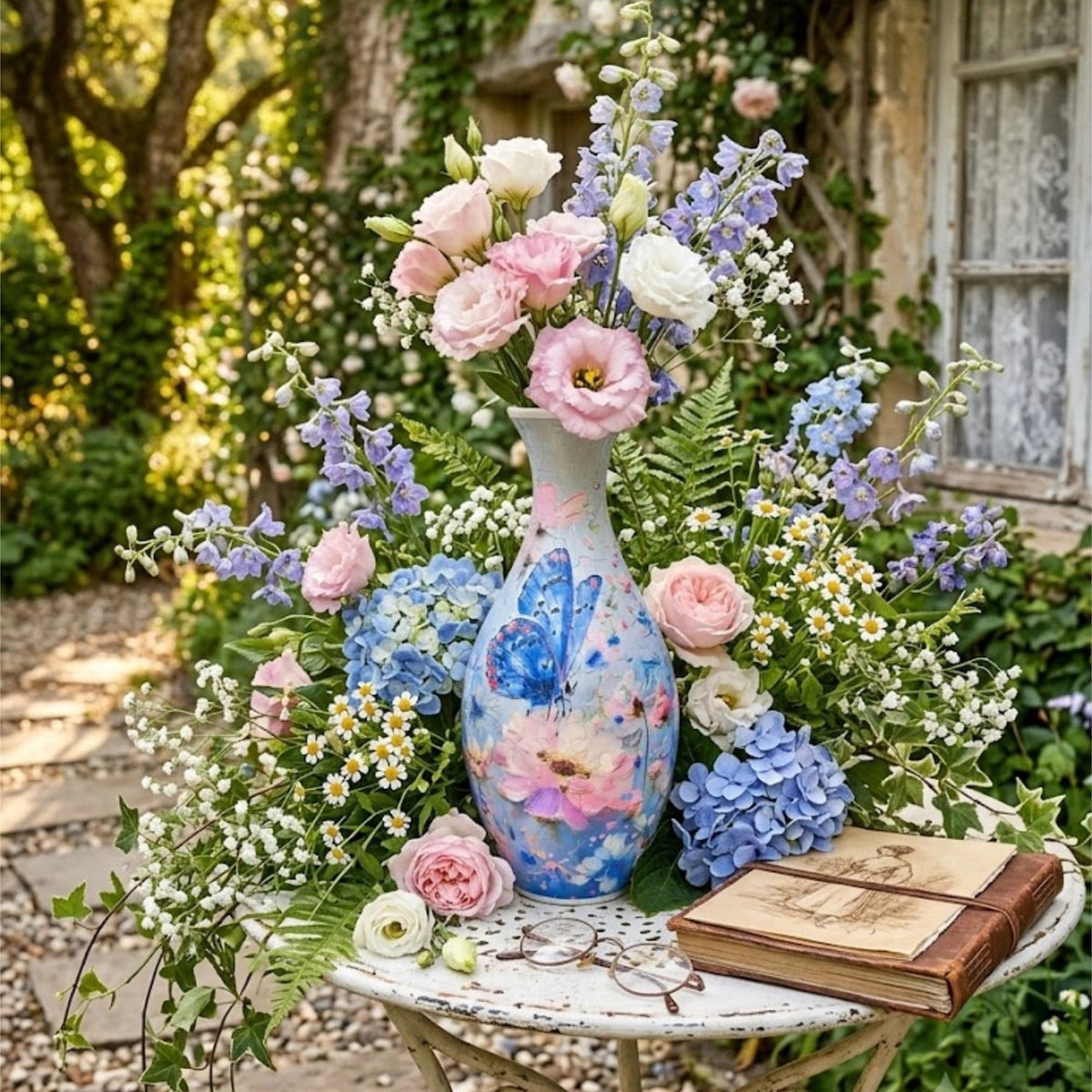 3D Puzzle Vase for Adults, Creative Vase Puzzle for Flowers(Secret Butterfly)