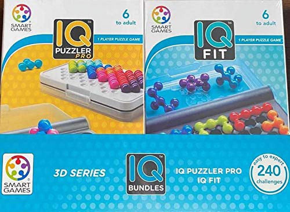 SmartGames IQ Bundles 3D Series: IQ Puzzler Pro & IQ Fit 240 Challanges for Ages 6-Adult
