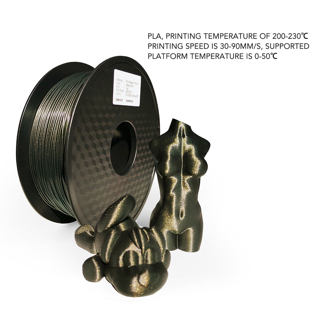 Premium 1.75mm PLA 3D Printer Filament Gold Color Dimensional Accuracy Tangle-Free Consumable for FDM 3D Printers (8.66 inches / 22 cm)