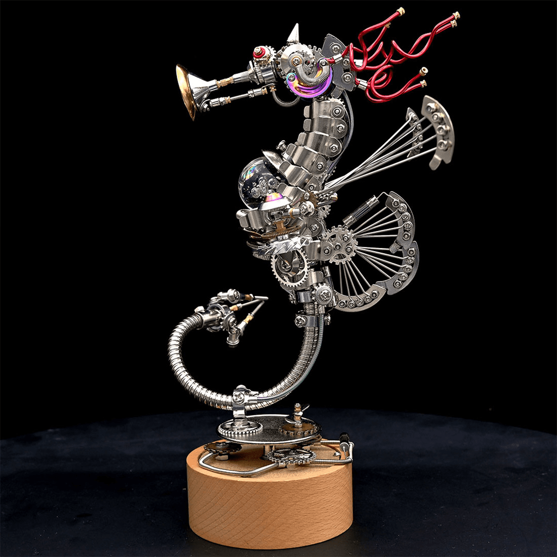 3D Metal Puzzles Steampunk Giant Squid Model Kit, 295+PCS DIY Assembly, Animal Metal Puzzle for Adults & Teens 16+, Exquisite Desktop Display for Home and Office Decor