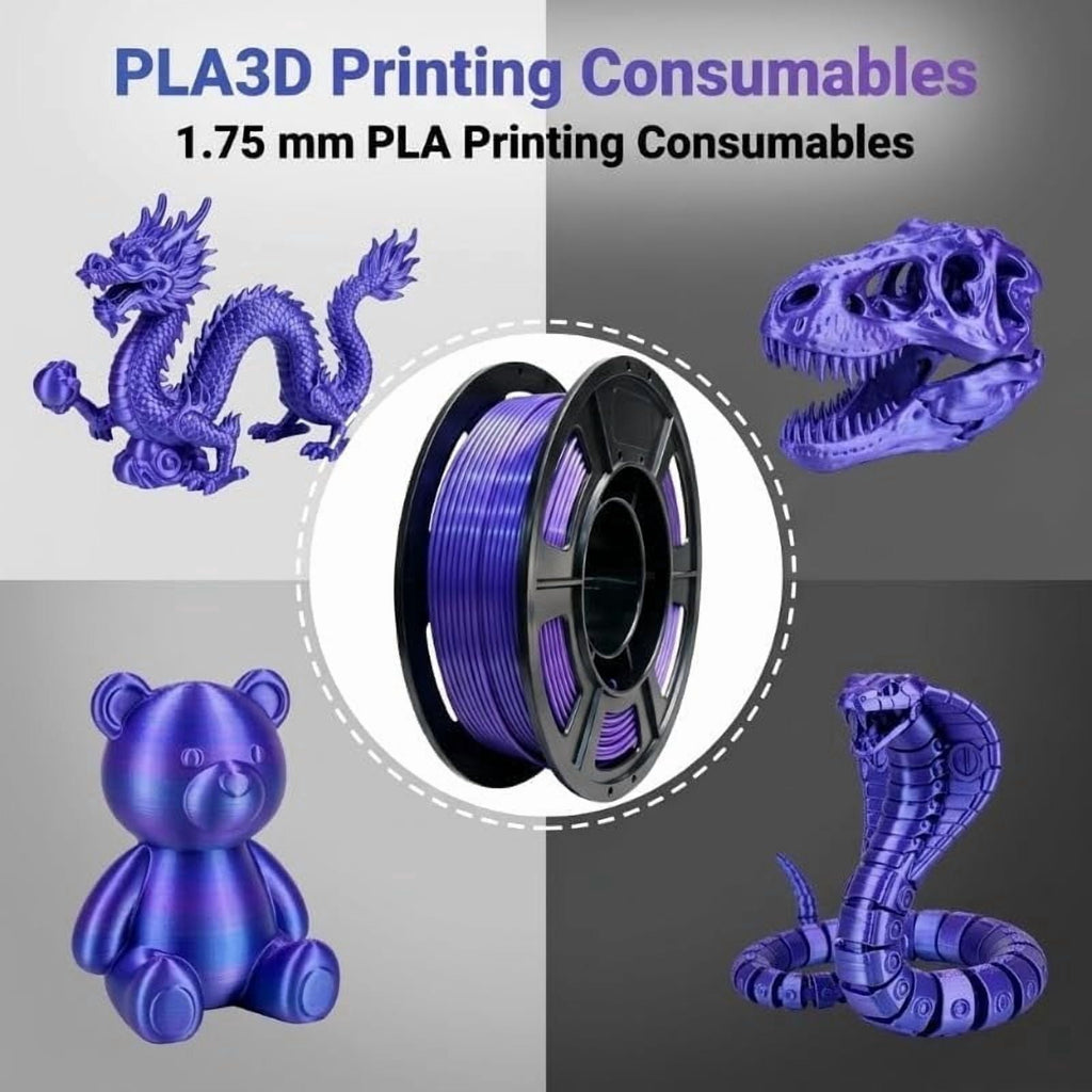 Silk gold PLA Filament 1.75mm 3D Printer Filament with Shiny Surface, Shiny PLA Silk Filament 2KG Spool 3D Printing Filament.