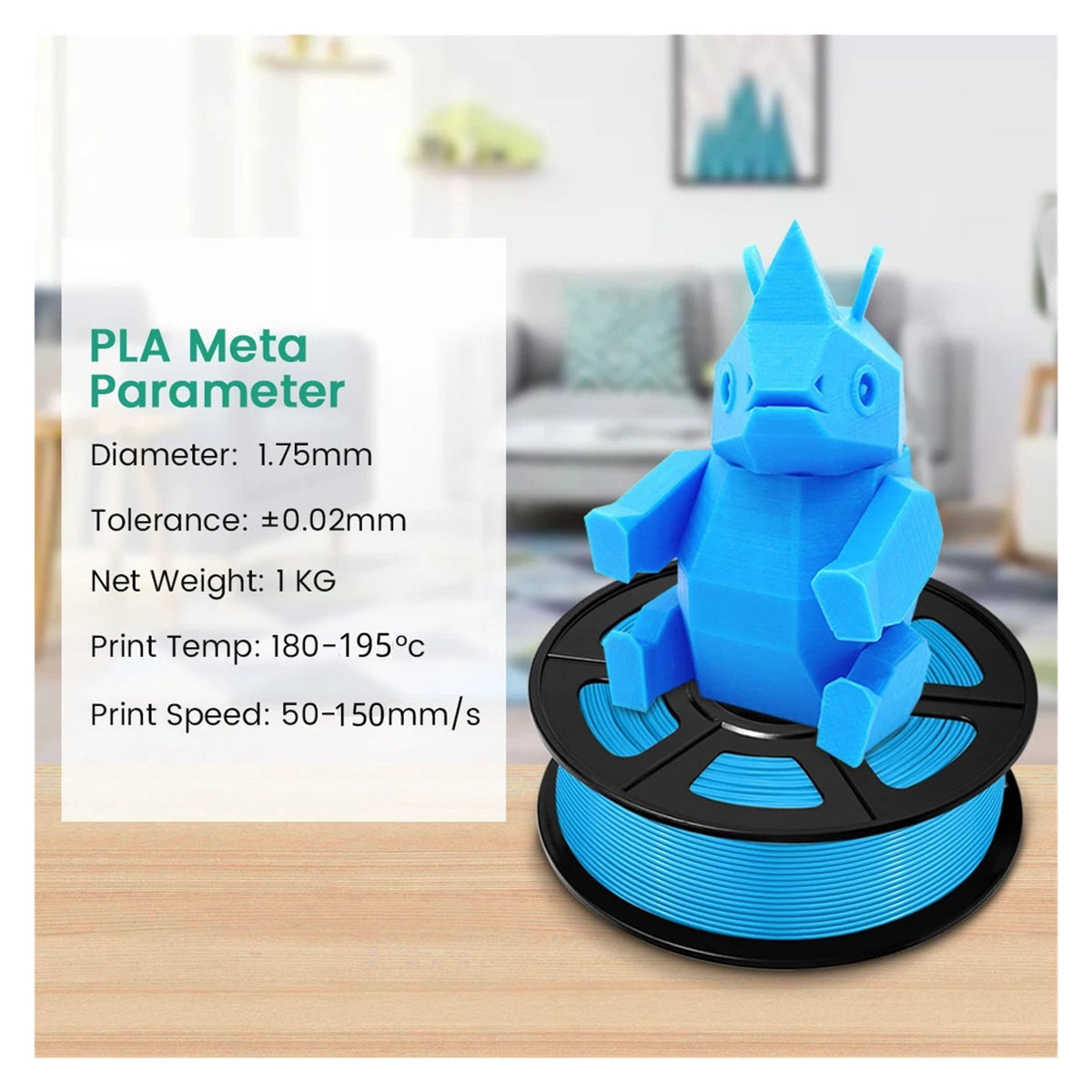 PLA Meta 3D Filament, 1.75MM No Bubble Warm Color High Liquidity Fast Printing Child Pen Refill 1KG/2KG FDM 3D Printer