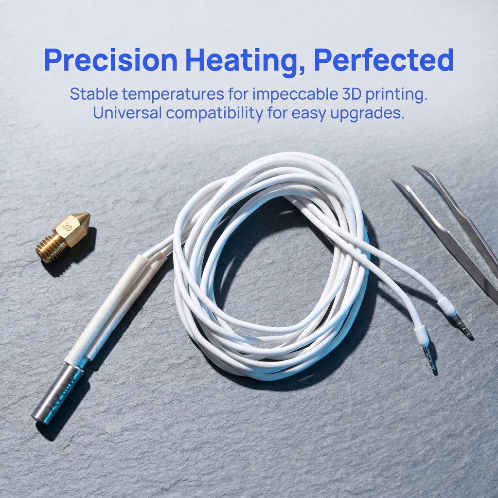 OUNONA High Temp 3D Printer Hotend Heater, White, Durable, Easy Installation