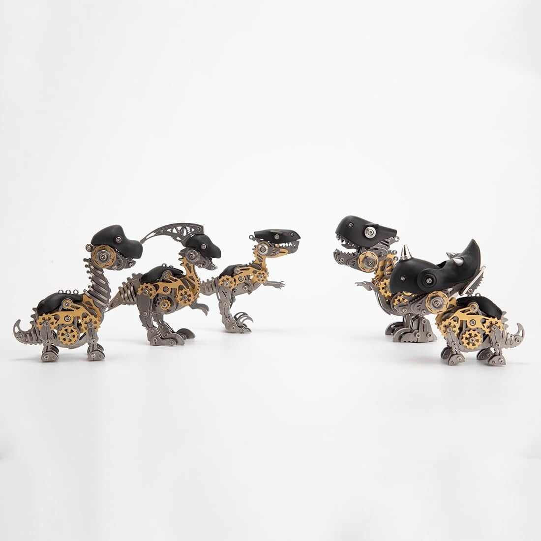 3D Metal Dinosaur Puzzle Kit for Adults - DIY Mechanical Steampunk Model, 160 Pieces Assembly Challenge