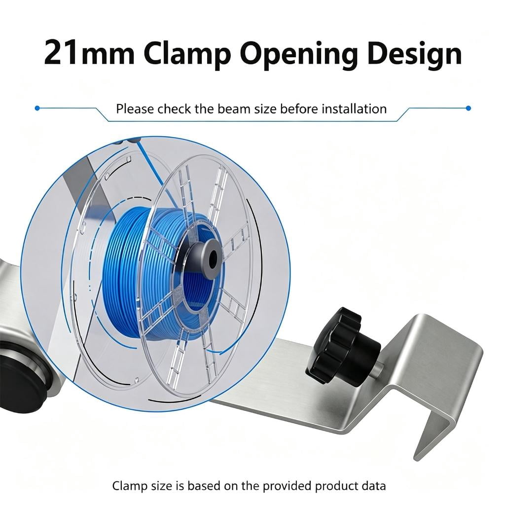Top-Mount Material Holder Kit for Lab A2L 3D Printer with Guide Tube
