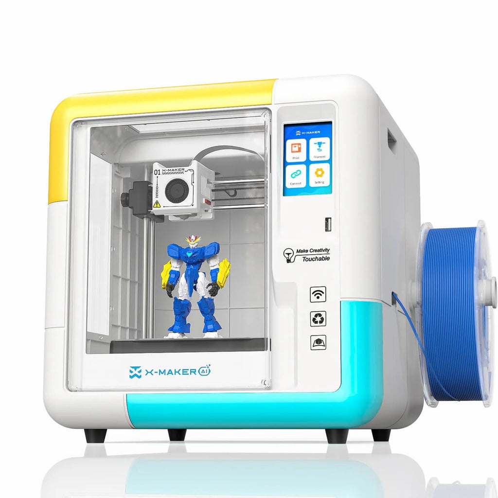 AOSEED AI-Powered X-MAKER 3D Printer, Built-in 1500+ Models 15+ Mini 3D Design Module, 0.05mm High Precision, 300mm/s High Speed Printing, 17.32" x 17.32" x 18.11"