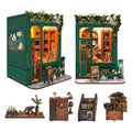 Book Nook Kit, DIY Miniature Dollhouse Kit, 3D Wooden Puzzle for Adult and Teens, Booknook Bookshelf Decor Craft with LED Light, Gifts for Women Teens and Puzzle Lovers