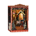 Book Nook Kit, DIY Miniature House Kit for Adults Beginners, Dollhouse Mini Booknook Kits, Wood Bookends Building Model Puzzle Toy with LED Light, 3D Wooden Puzzles Crafts Gifts