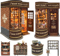 Book Nook Kit for Adults, Booknook DIY Miniature House Kit, 3D Wooden Puzzles for Adults, Wood Gifts for Book Lovers Women Friends