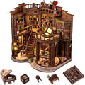 Book Nooks for Adults, DIY 3D Wooden Puzzle Miniature House Book Nook Kit,with Led Light, Model Kits Craft Kits for Adults, Home Decor & Gift (Dreamy Book Hall)