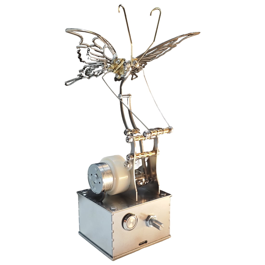Hummingbird 3D Metal Puzzle for Adults, Mechanical Dynamic Bird Metal Model Kit with Transmission Mechanism, DIY Assembly Bionic Bird 3D Puzzle Jigsaw Animal, Semi-Finished