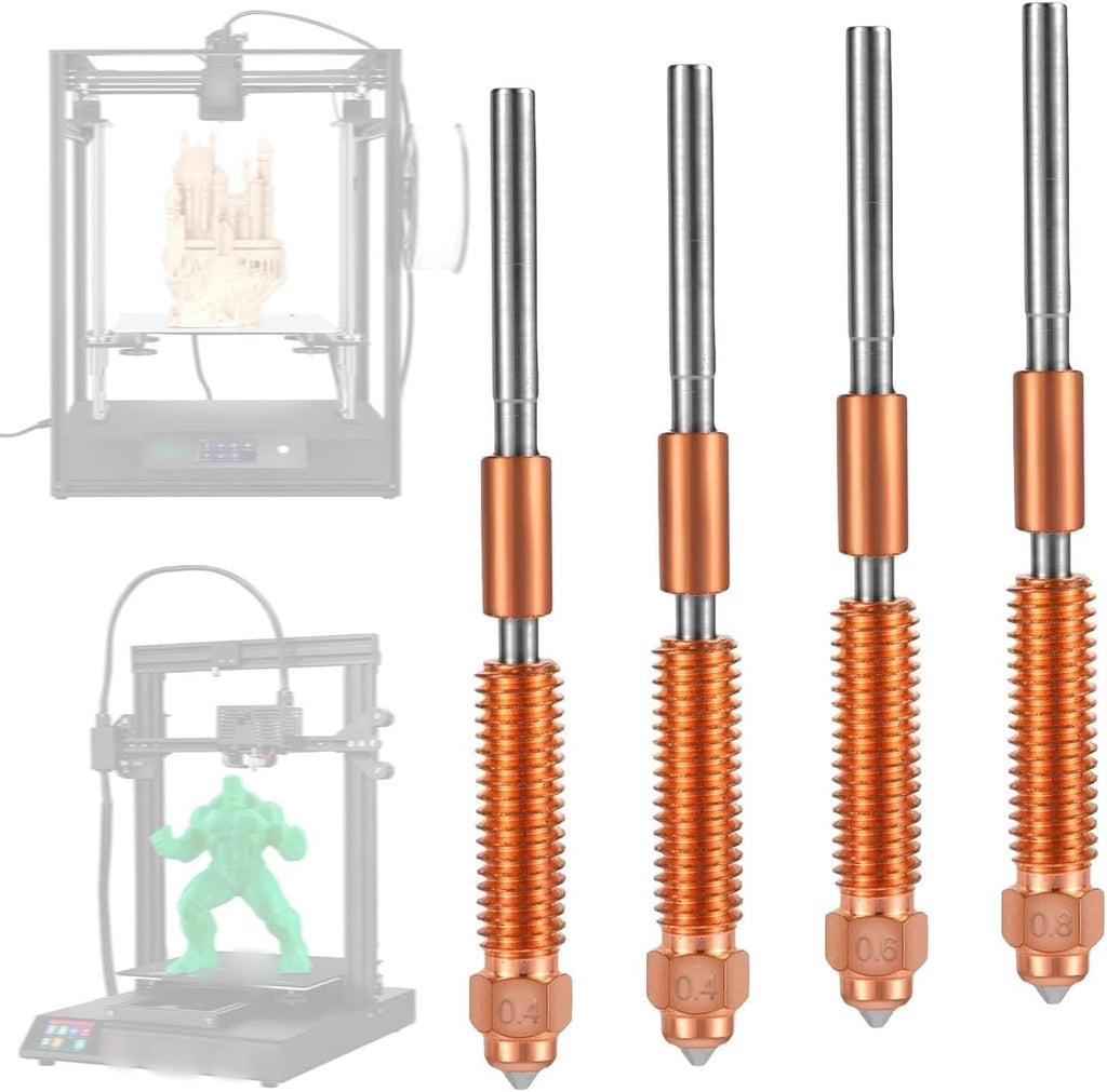 CATPAN Nozzle Replacement Kit for Creality K2 Plus, 0.4/0.6/0.8mm Hotend Nozzles for Creality K2/K2 Pro/Hi 3D Printer, Quick Swap Nozzle Set，High speed and high volume