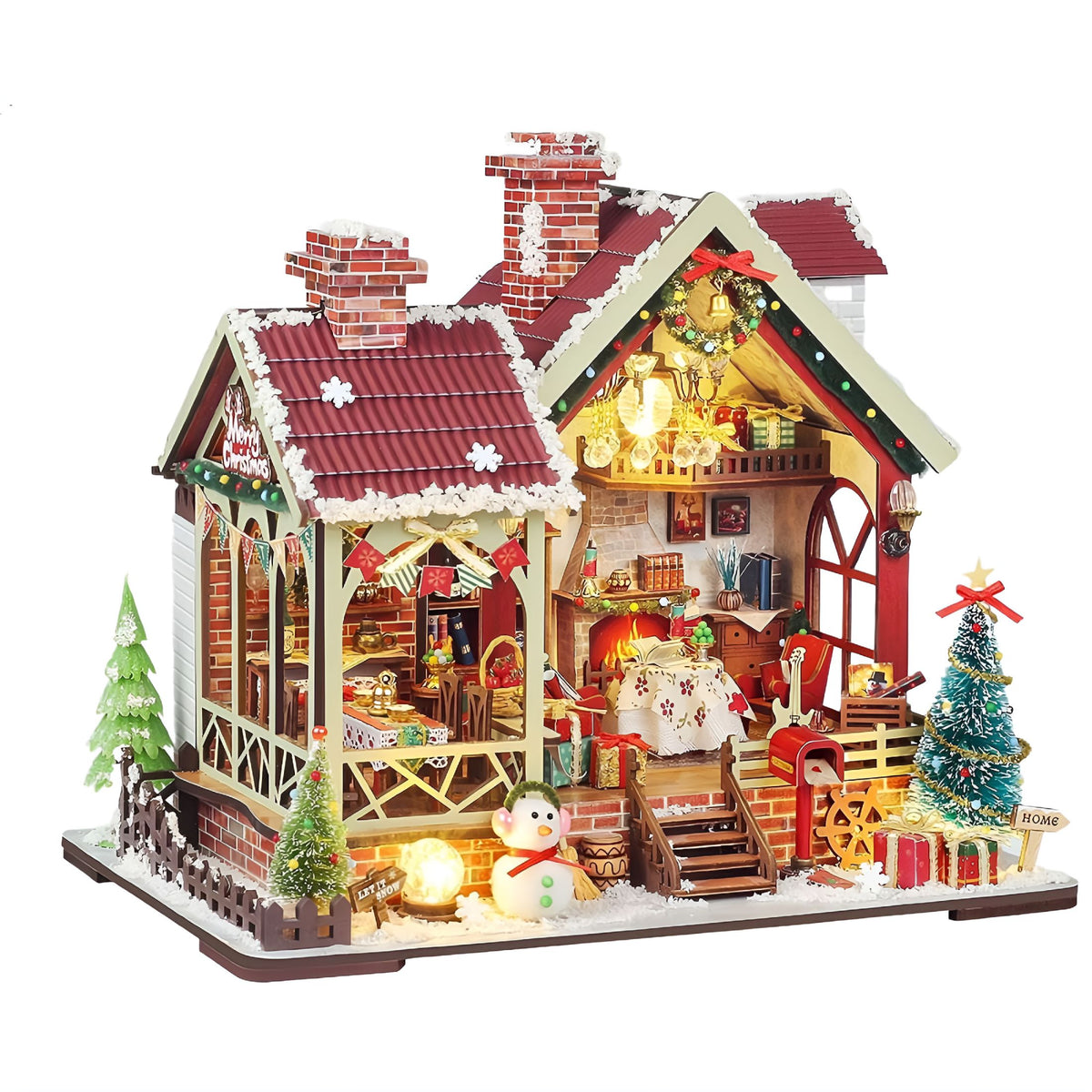 CYFW Book Nook Kit - DIY Miniature House Kit for Adults, Dollhouse Booknook Library Tiny House Bookshelf Decor 3D Wooden Puzzle