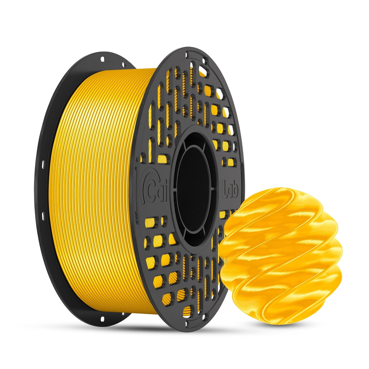 CaiLab PLA Silk High-Gloss Finish 3D Printer Filaments, 2.2lb(1KG)Spool, for FDM 3D Printing,White