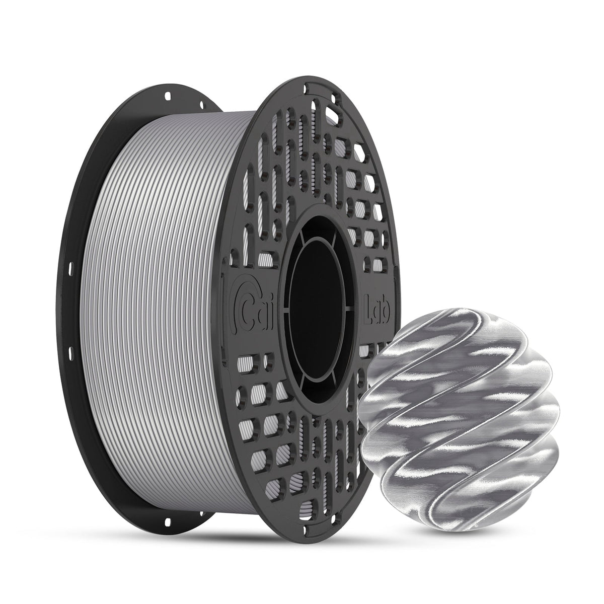 CaiLab PLA Silk High-Gloss Finish 3D Printer Filaments, 2.2lb(1KG)Spool, for FDM 3D Printing,White