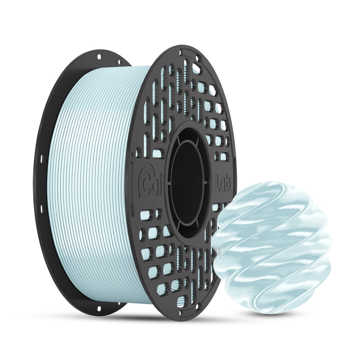 CaiLab PLA Silk High-Gloss Finish 3D Printer Filaments, 2.2lb(1KG)Spool, for FDM 3D Printing,White