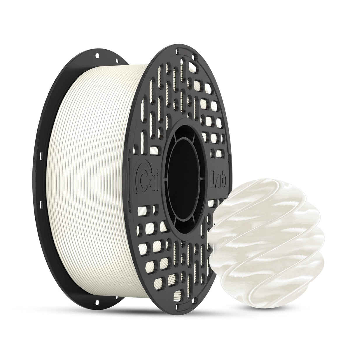 CaiLab PLA Silk High-Gloss Finish 3D Printer Filaments, 2.2lb(1KG)Spool, for FDM 3D Printing,White