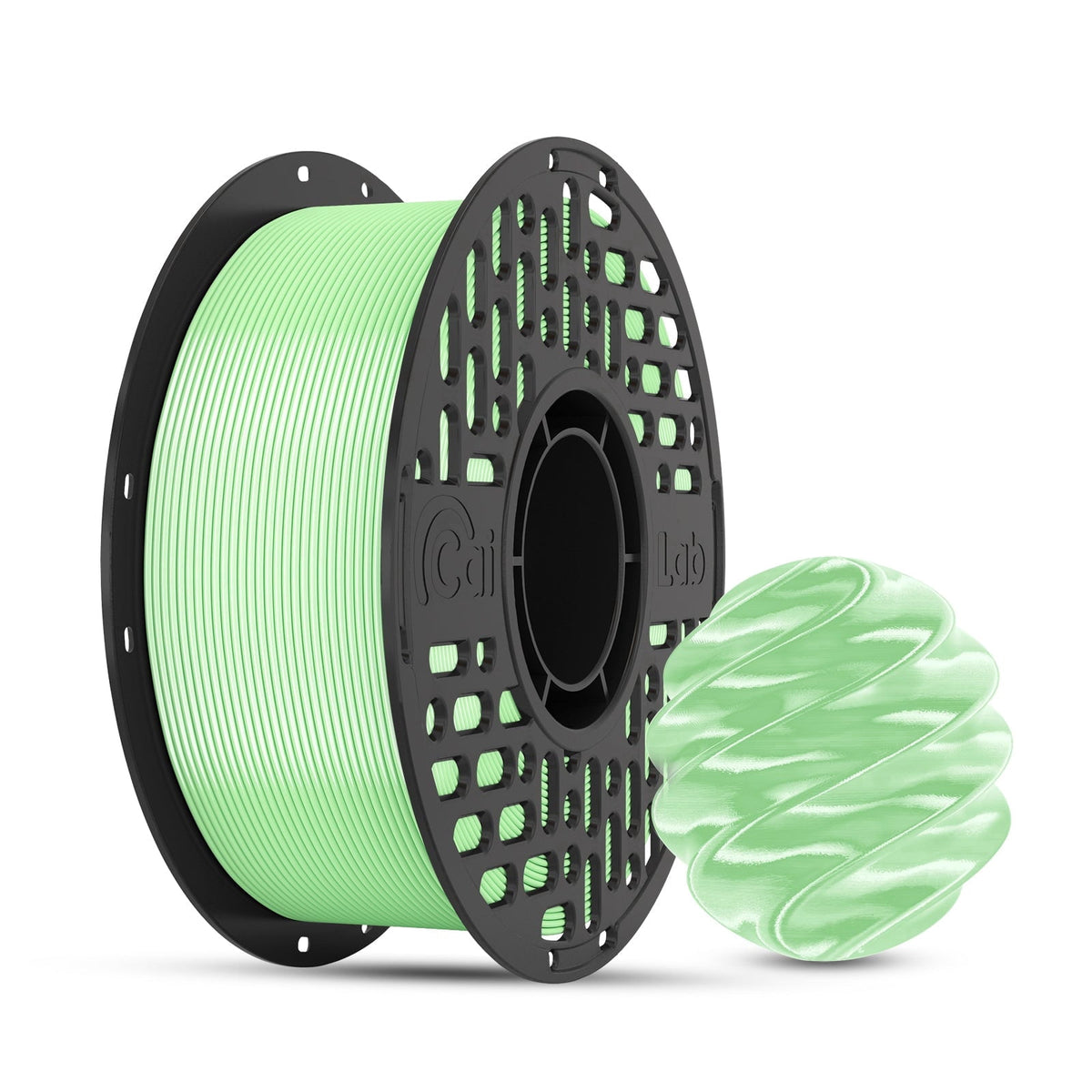 CaiLab PLA Silk High-Gloss Finish 3D Printer Filaments, 2.2lb(1KG)Spool, for FDM 3D Printing,White