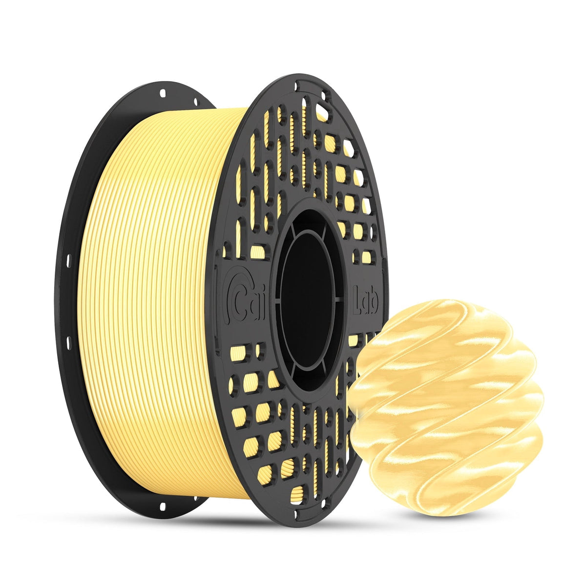 CaiLab PLA Silk High-Gloss Finish 3D Printer Filaments, 2.2lb(1KG)Spool, for FDM 3D Printing,White