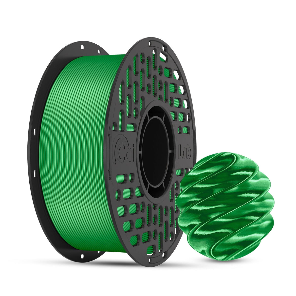 CaiLab PLA Silk High-Gloss Finish 3D Printer Filaments, 2.2lb(1KG)Spool, for FDM 3D Printing,White
