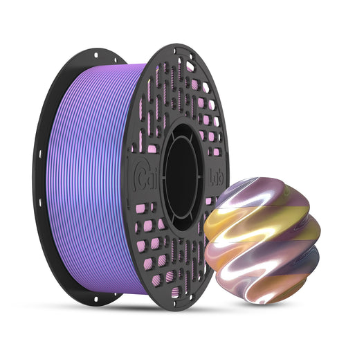 CaiLab PLA Silk Quad Color 3D Printer Filament, 4-Color Gradient, 1.75mm, 1KG (2.2 lb) Spool,Royal Mirage