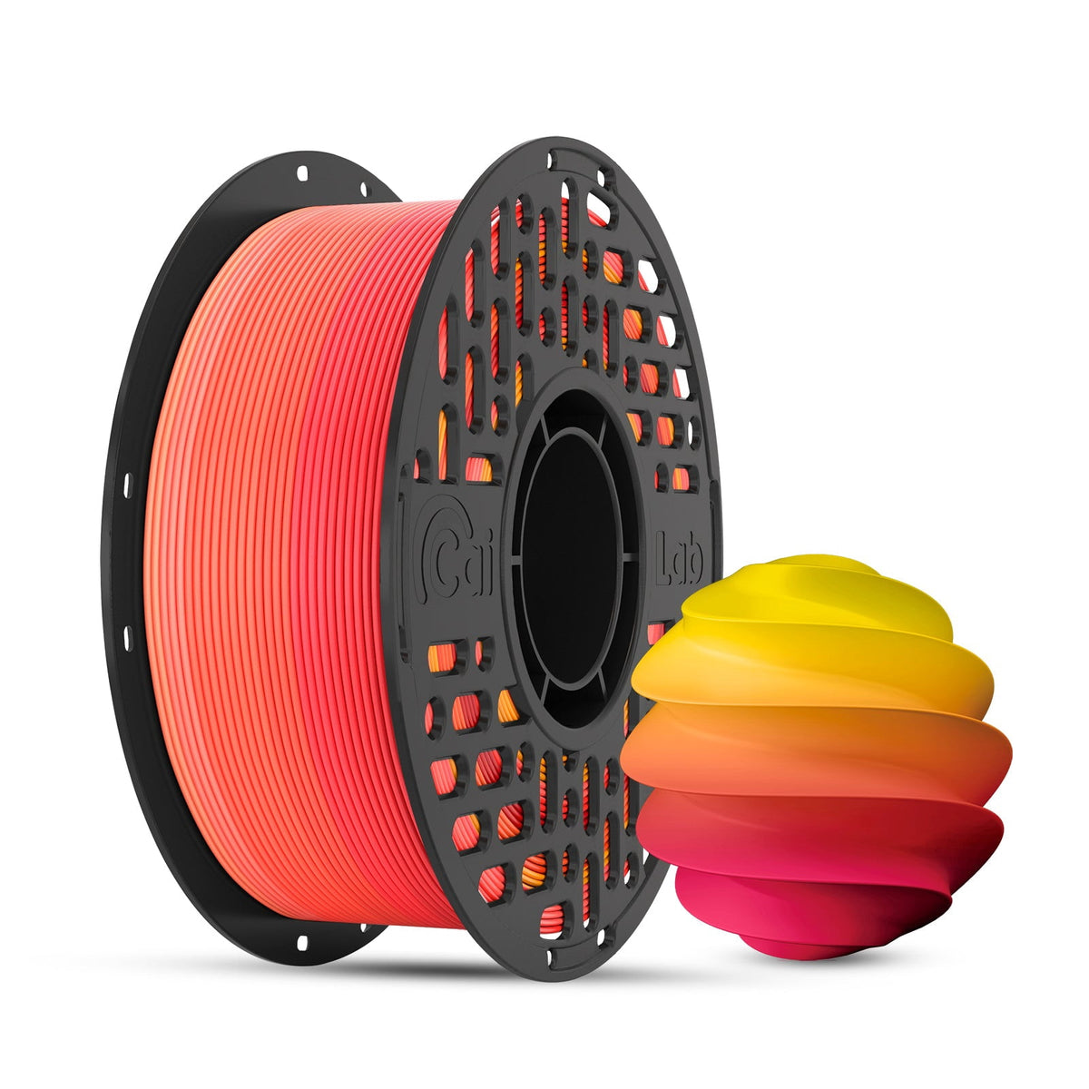 Cailab PLA Silk Gradient 3D Printer Filaments, Multicolor, for FDM 3D Printers, Rainbow No.5