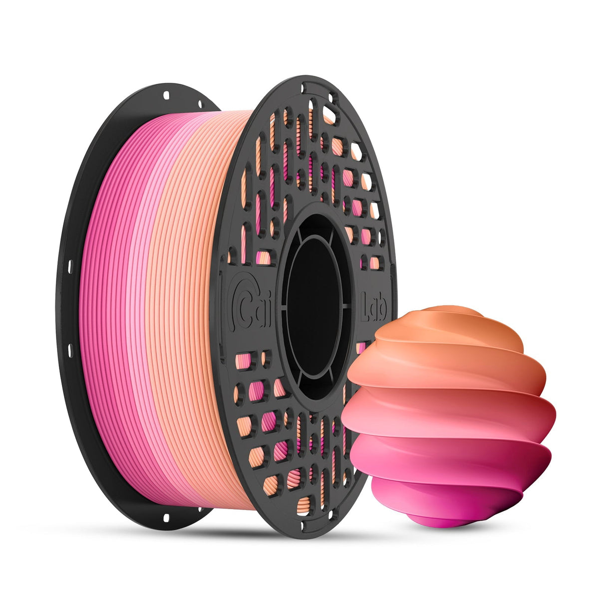Cailab PLA Silk Gradient 3D Printer Filaments, Multicolor, for FDM 3D Printers, Rainbow No.5