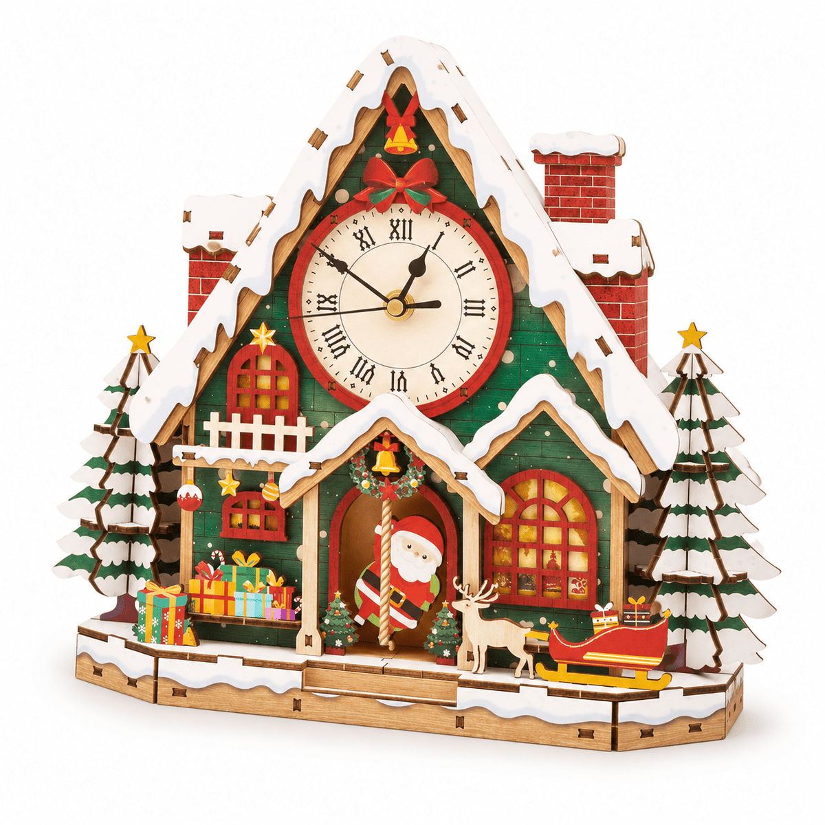 Butterfly Clock 3D Wooden Puzzle Clock DIY Mechanical Craft Kit for Adults Teens