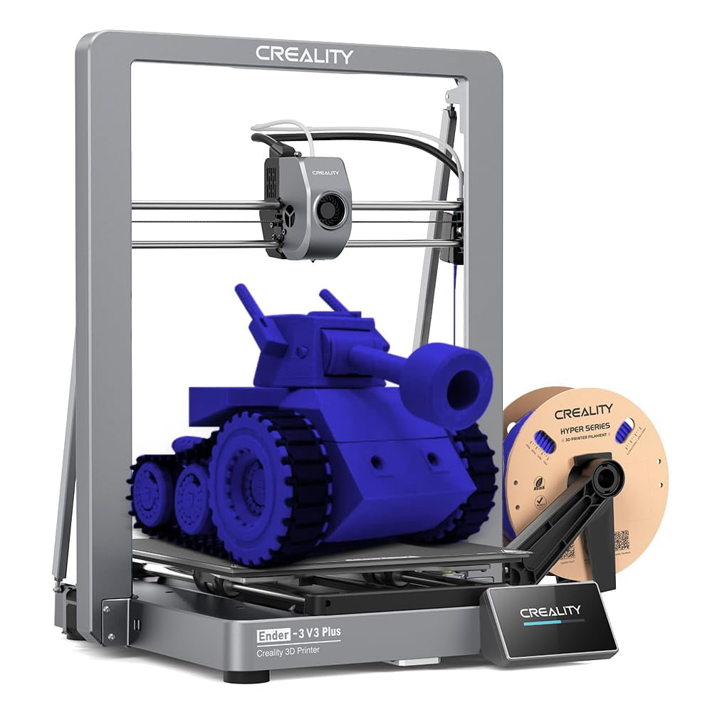 Creality Ender 3 V3 Plus 3D Printer, Large Build Volume 11.81x11.81x12.99 in, 600mm/s High-Speed Printing, Auto Leveling, Direct Drive Extruder