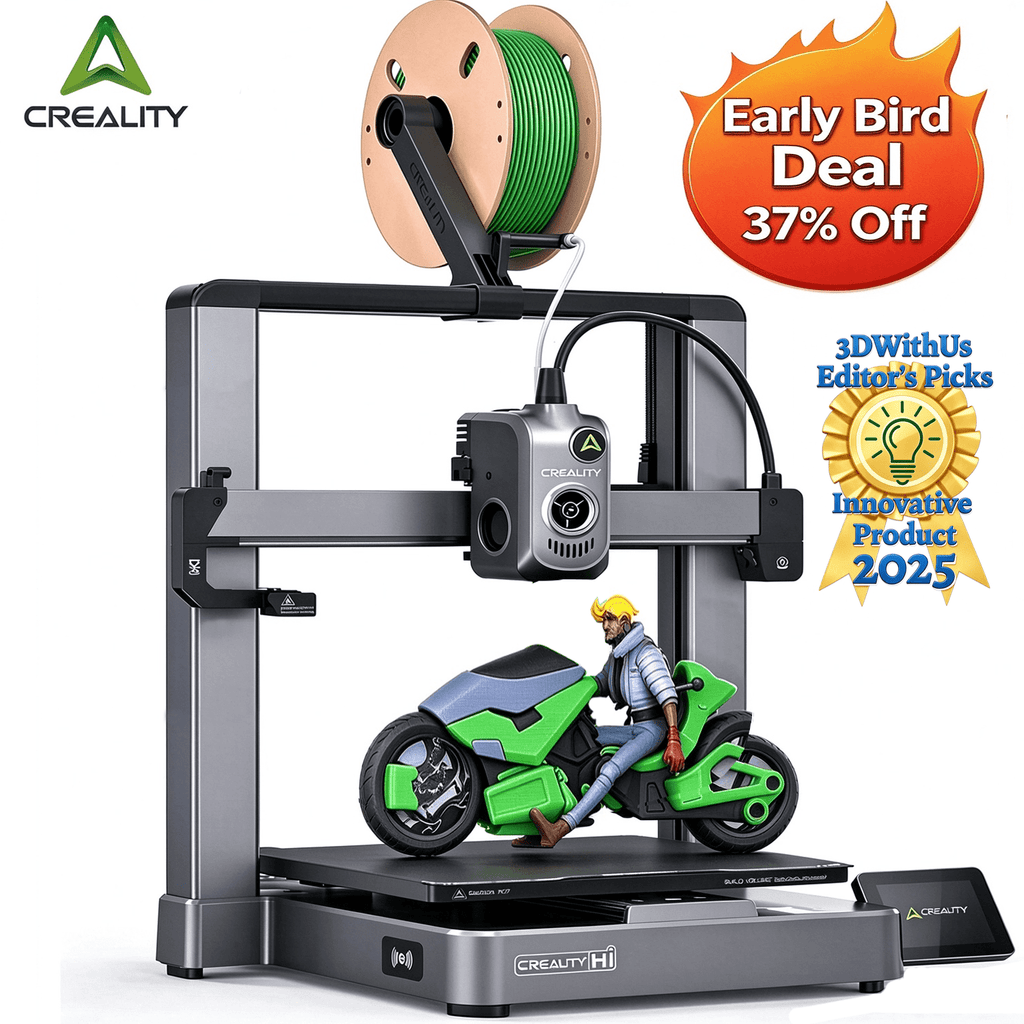 Creality Hi Multicolor 3D Printer for Beginners and Kids Fast 500mm/s, Auto-leveling with AI Camera Large 10.3×10.3×11.8in Build Volume