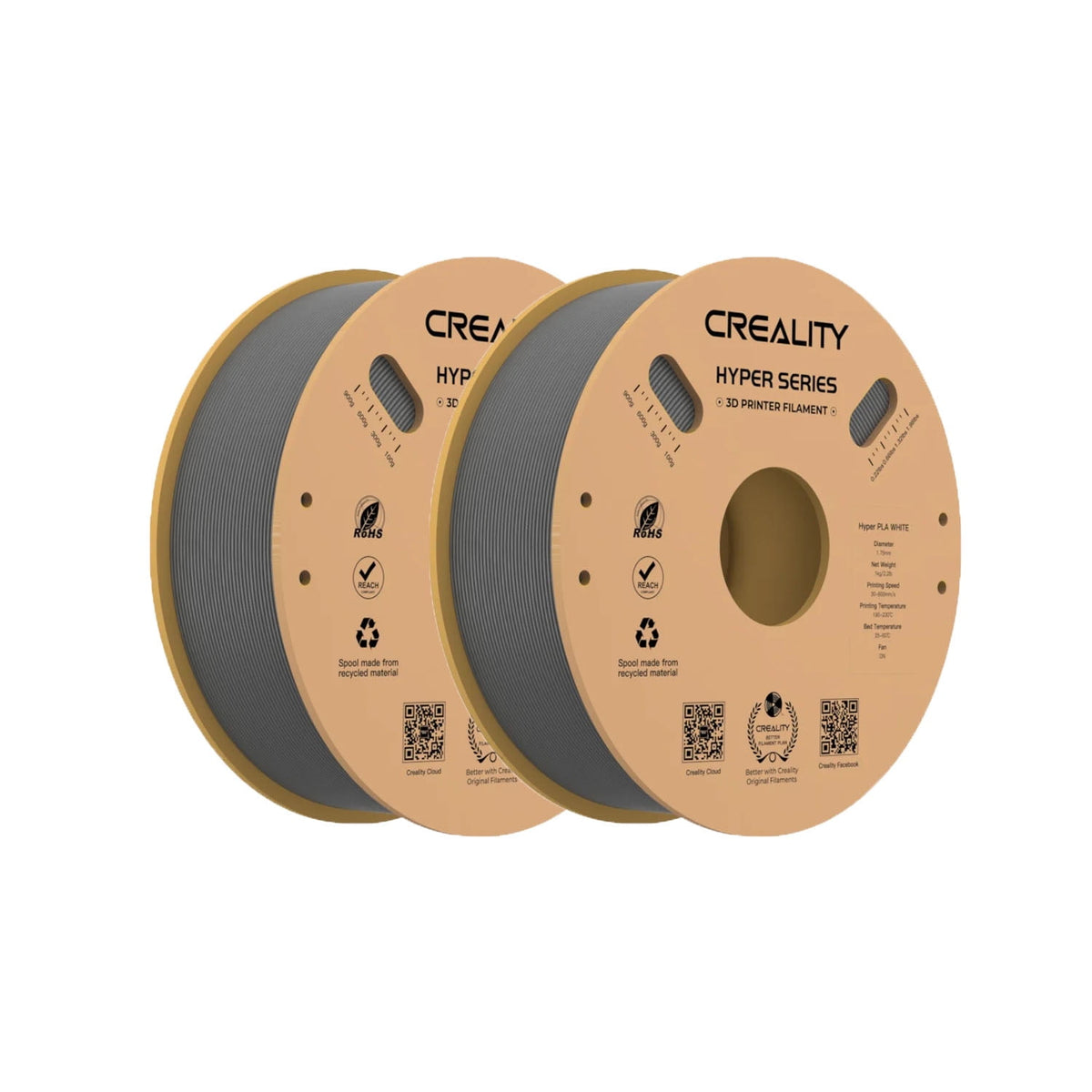 15 Pack Creality Hyper PLA 1.75 mm Filament Fast 30-600mm/s Smooth Extrusion for Most 3D Printer 15kg/33lbs,15 Colors