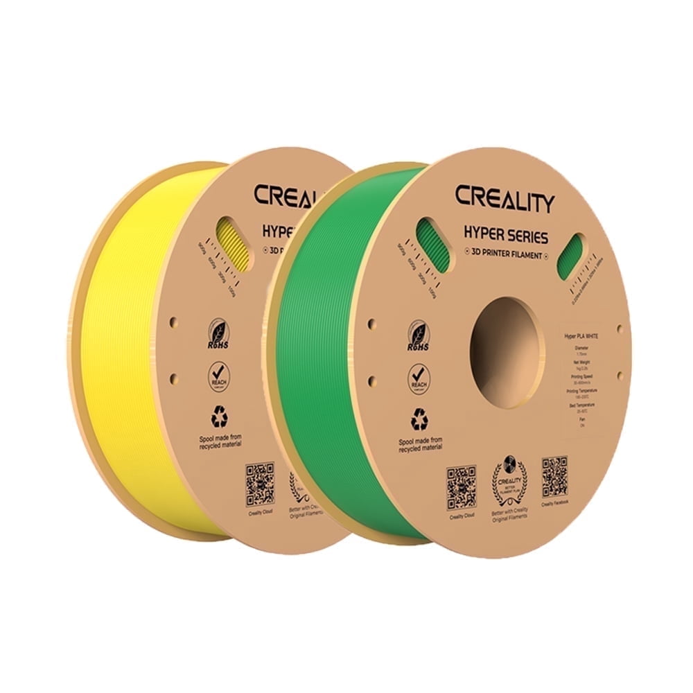 15 Pack Creality Hyper PLA 1.75 mm Filament Fast 30-600mm/s Smooth Extrusion for Most 3D Printer 15kg/33lbs,15 Colors