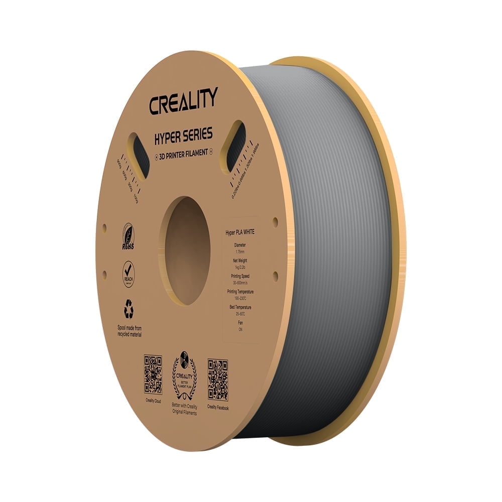 Creality Hyper PLA Filament 3D Printer Filament 600mm/s Higher Toughness High-Speed Printing Dimensional Accuracy +/- 0.03mm 1kg(2.2lbs) Compatible with Most 3D Printers, Complexion