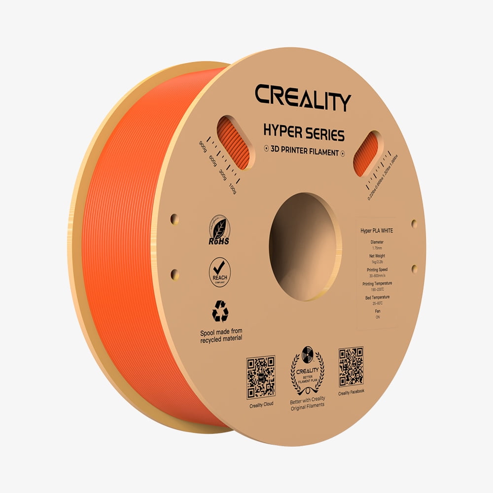 Creality Hyper PLA Filament 3D Printer Filament 600mm/s Higher Toughness High-Speed Printing Dimensional Accuracy +/- 0.03mm 1kg(2.2lbs) Compatible with Most 3D Printers, Complexion