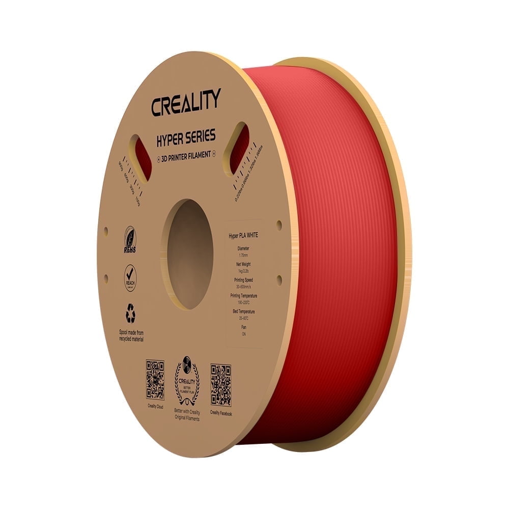 Creality Hyper PLA Filament 3D Printer Filament 600mm/s Higher Toughness High-Speed Printing Dimensional Accuracy +/- 0.03mm 1kg(2.2lbs) Compatible with Most 3D Printers, Complexion