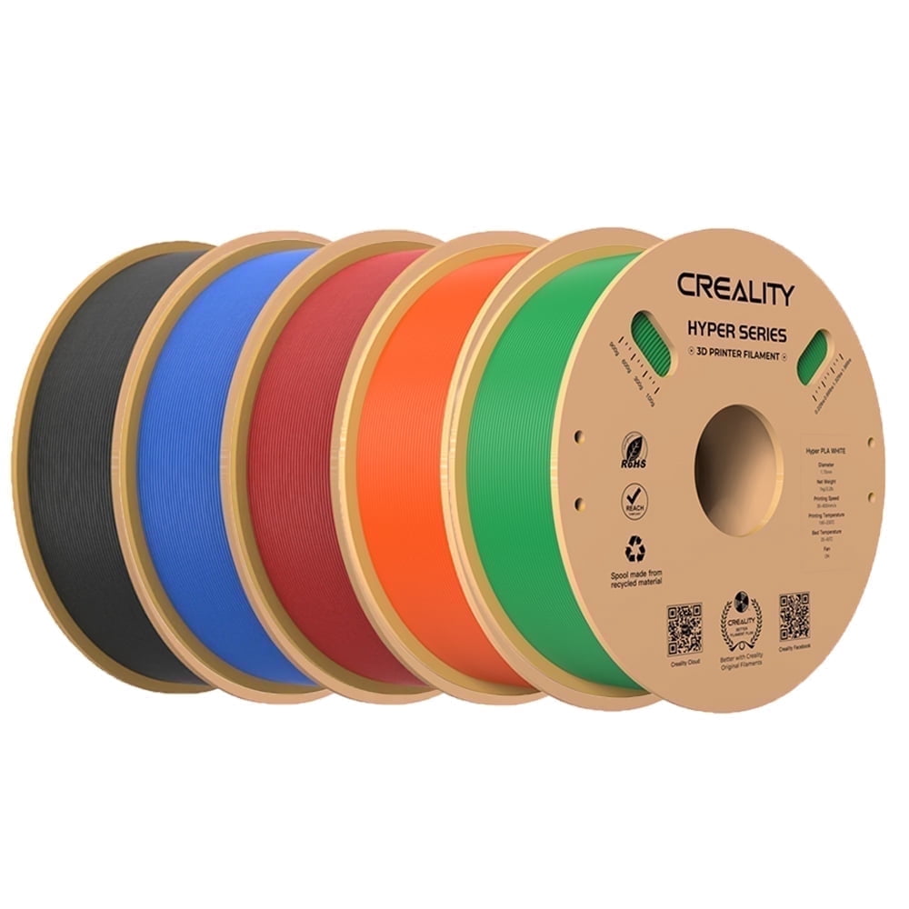 15 Pack Creality Hyper PLA 1.75 mm Filament Fast 30-600mm/s Smooth Extrusion for Most 3D Printer 15kg/33lbs,15 Colors